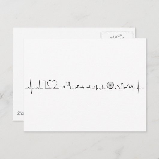 Ik hou van London (buitengewone ecg stijl) souveni Briefkaart (Voorkant / Achterkant)