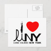 Ik hou van Long Island NY Briefkaart (Voorkant / Achterkant)
