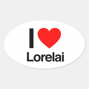 ik hou van lorelai ovale sticker
