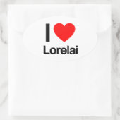 ik hou van lorelai ovale sticker (Tas)