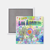 Ik hou van Los Angeles Deep Dream Magnet Magneet (Voorkant / Achterkant)