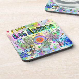 Ik hou van Los Angeles Deep Dream Onderzetter