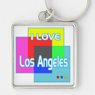 "Ik hou van Los Angeles die 2" Kaychain kleuren Sleutelhanger