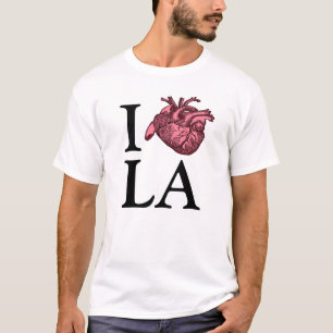 Ik hou van Los Angeles met anatomisch correct hart T-shirt