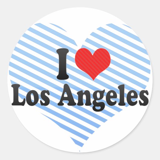 Ik hou van Los Angeles Ronde Sticker (Voorkant)