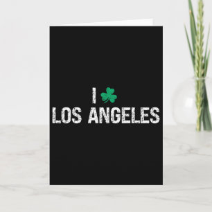 Ik hou van Los Angeles Shamrock Clover St. Patrick Kaart