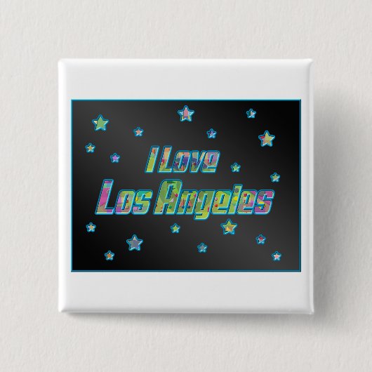 Ik hou van Los Angeles Smile Stars Button (Voorkant)