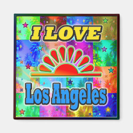 Ik hou van Los Angeles Sun en Palms Magnet Magneet