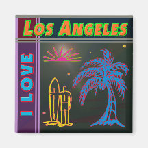 "Ik hou van Los Angeles" Sun, palm Tree&Surfer Mag