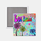 Ik hou van Los Angeles Vivid Romance Magnet Magneet (Voorkant / Achterkant)