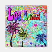 Ik hou van Los Angeles Vivid Romance Magnet Magneet (Voorkant)
