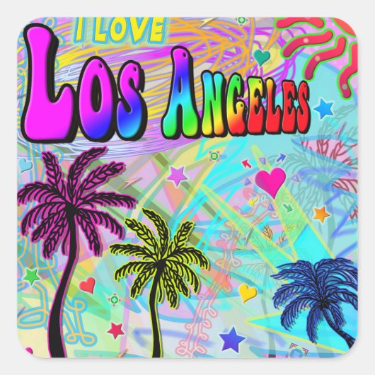 Ik hou van Los Angeles Vivid Romance Sticker (Voorkant)