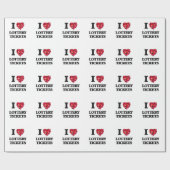 Ik hou van Lottery Tickets Cadeaupapier (Vlak)