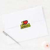 Ik hou van lovebeawesome1 ronde sticker (Envelop)