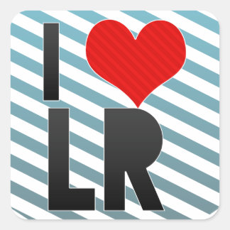 Ik hou van LR Vierkante Sticker