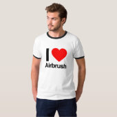 ik hou van luchtborstel t-shirt (Voorkant volledig)