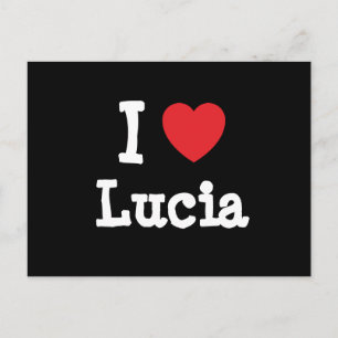 Ik hou van Lucia hart T-Shirt Briefkaart