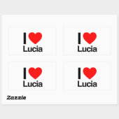 ik hou van lucia rechthoekige sticker (Vel)