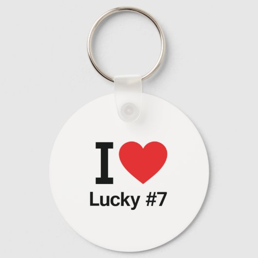 Ik hou van Lucky #7 Sleutelhanger (Voorkant)