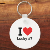 Ik hou van Lucky #7 Sleutelhanger (Voorkant)