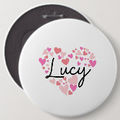 Ik hou van Lucy Ronde Button 6,0 Cm (Voorkant /achterkant)