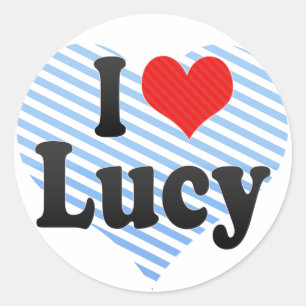 Ik hou van Lucy Ronde Sticker