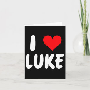 Ik hou van Luke - Hart - Naam Kaart