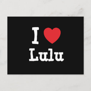 Ik hou van Lulu hart T-Shirt Briefkaart