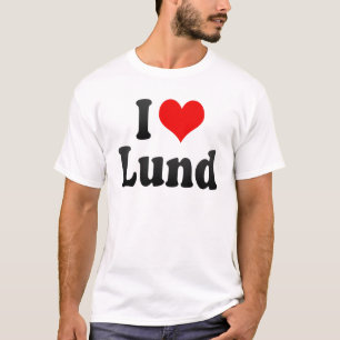 Ik hou van Lund, Zweden. Jag Alskar Lund, Zweden T-shirt