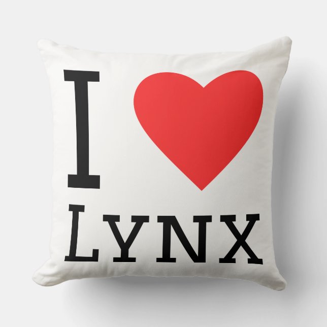 Ik hou van lynx  kussen (Voorkant)