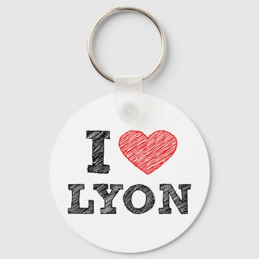 Ik hou van Lyon Sleutelhanger (Voorkant)