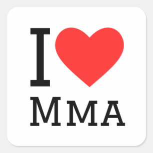Ik hou van ma vierkante sticker