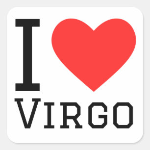 Ik hou van Maagd Vierkante Sticker