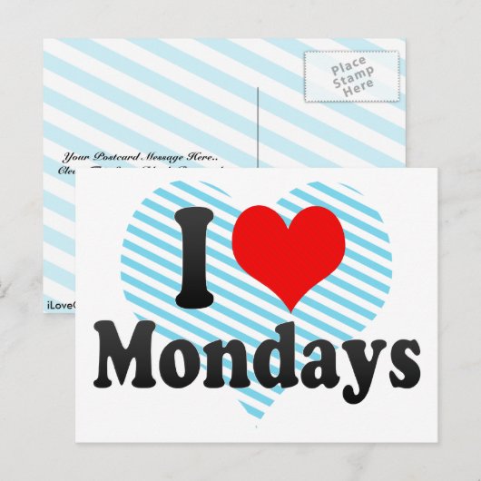 Ik hou van maanddagen briefkaart (Voorkant / Achterkant)