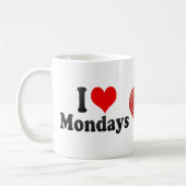 Ik hou van maanddagen koffiemok (Links)