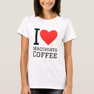 Ik hou van macchiato koffie t-shirt