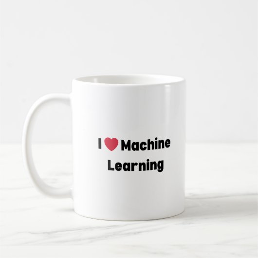 Ik hou van Machine Learning Mok – Perfecte Cadeau (Links)