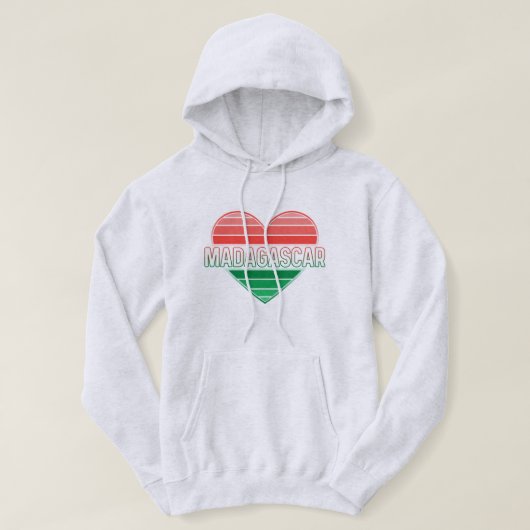 Ik hou van Madagascar, Malagassisch hart Hoodie (Design voorkant)