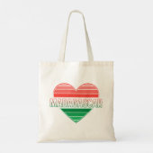 Ik hou van Madagascar, Malagassisch hart Tote Bag (Achterkant)