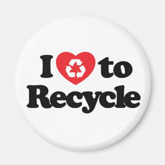 Ik hou van Magnet Recyclen Magneet
