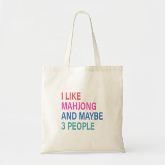 Ik hou van Mahjong en misschien 3 personen Tote Bag