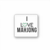 Ik hou van Mahjong Sticker (Voorkant)