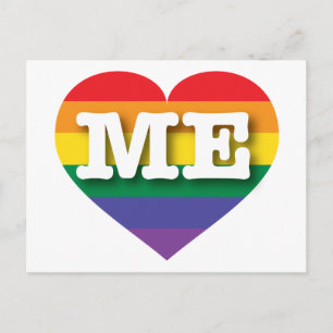 Ik hou van Maine Gay Pride Rainbow Heart Briefkaart