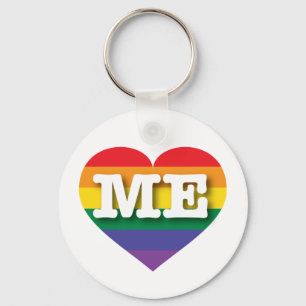 Ik hou van Maine Rainbow Heart Sleutelhanger
