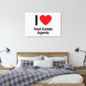 Ik hou van makelaars canvas afdruk (Insitu (Slaapkamer))