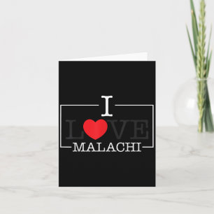 Ik hou van Malachi Hart Familie Naam Malachi Groov Kaart