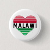 Ik hou van Malawi, Malawisch hart Ronde Button 3,2 Cm (Voorkant)