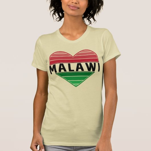 Ik hou van Malawi, Malawisch hart T-shirt (Voorkant)
