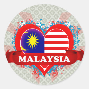  ik hou van maleisië ronde sticker