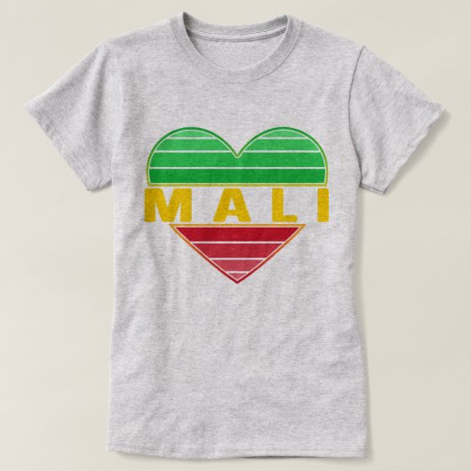 Ik hou van Mali, Malinees hart T-shirt (Design voorkant)
